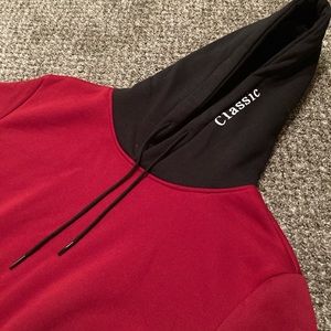 RED AND BLACK HOODIE